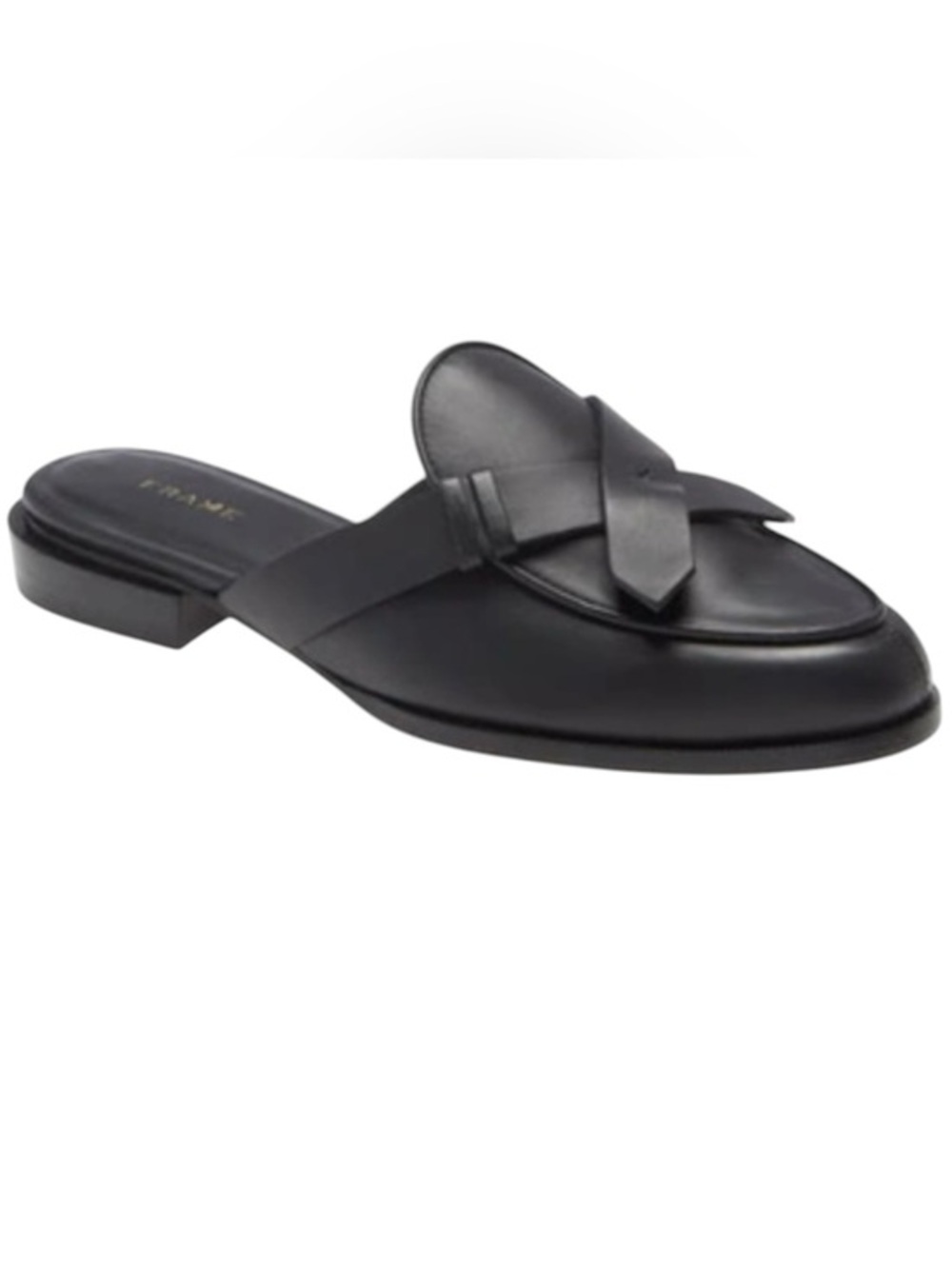FRAME Le Willoughby Black Leather Loafer Mules EU 39.5 Made in Spain
